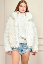 Off White Faux Fur Jacket