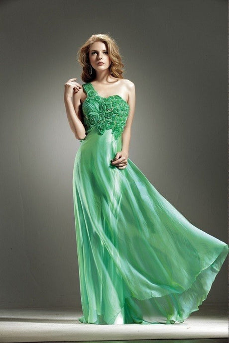 Green Long Evening Dress