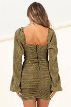 Gold Exceptional Aura Ruched Mini Dress