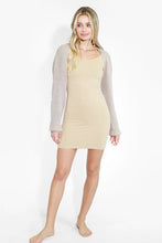 Stone 3/4 Sleeve Scoop Neck Dress