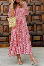 Red Printed Maxi Dress
