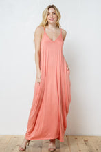 Light Pink Knit Open Shoulder V Neck Harem Maxi Dress
