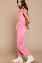 Neon Pink Designed In Corduroy Sleeveless Bodysuit