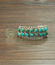 Natural Turquoise "c" Cuff Bracelet