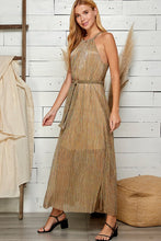 Multi Blue Multi Color Halter Neck Maxi Dress