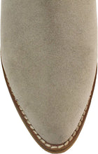 Suede Taupe Arider Girl SISSY Pointed Toe Block Heel Mules