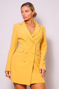 Yellow Highest Society Blazer Dress