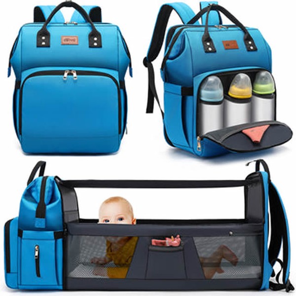 Blue Baby Diaper Bag Backpack