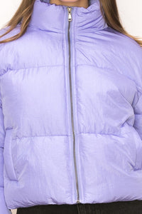 Light Purple Trend Taker Puffer Jacket