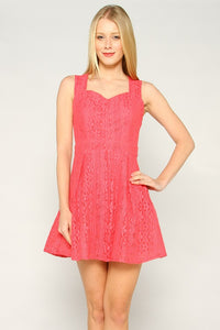 Raspberry Flare Mini Dress