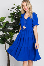 Blue Soft Summer High Waist Short Dress