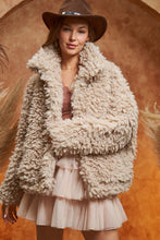 Stone Faux Fur Jacket