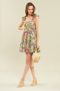 Green Printed Dress