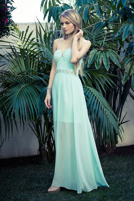 Mint Seashell Top Chiffon Dress