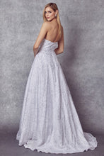 White Arm Bands With Embroidered Lace Ball Gown