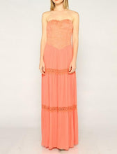 Lace Trim Long Dress