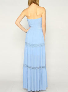Lace Trim Long Dress