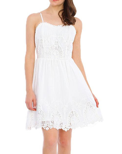 Sleeveless Flared Woven Dress
