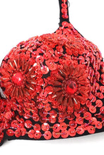 Red Sexy Belly Dance Sequin Beaded Bra