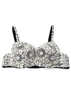 Silver Sexy Belly Dance Sequin Beaded Bra
