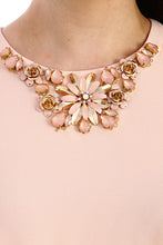 Sleeveless Gem Chest Flared Sheer Dress