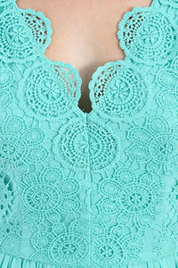 Mint Round Neckline Maxi Dress