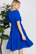 Blue Soft Summer High Waist Short Dress