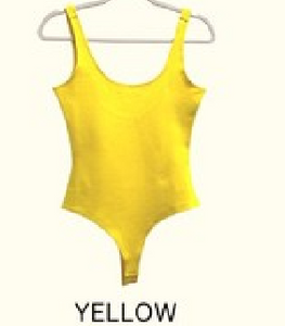 Yellow Ponte Basic Bodysuit