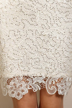 Ivory Classic Sequin Lace Cocktail Dress
