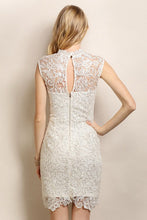 Ivory Classic Sequin Lace Cocktail Dress