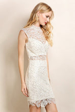 Ivory Classic Sequin Lace Cocktail Dress