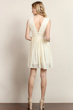 V Top Chiffon Short Dress