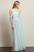 Light Mint Off-Shoulder Ruffle Maxi Dress