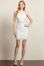 White Lace Fitted Short Dress