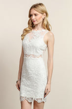 White Lace Fitted Short Dress