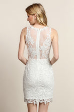White Lace Fitted Short Dress