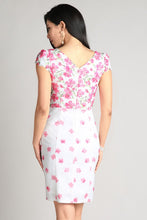 Magenta Floral Printed Lace Dress