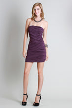 Purple Criss-Crossing Tube Dress