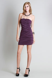 Purple Criss-Crossing Tube Dress