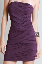 Purple Criss-Crossing Tube Dress