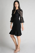 Black Velvet Burnout Twofer Dress