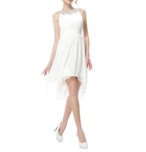 Rhinestone Neckline Hi-Lo Summer Dress