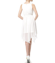 Rhinestone Neckline Hi-Lo Summer Dress