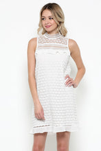 White Crochet Lace Short Dress