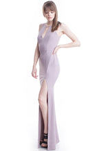 Keyhole Front Neck Open Back Maxi Dress