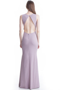 Keyhole Front Neck Open Back Maxi Dress
