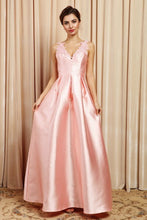 Blush Lace Shoulder Detail Gown Dress