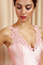 Blush Lace Shoulder Detail Gown Dress