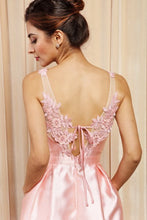 Blush Lace Shoulder Detail Gown Dress