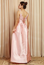 Blush Lace Shoulder Detail Gown Dress
